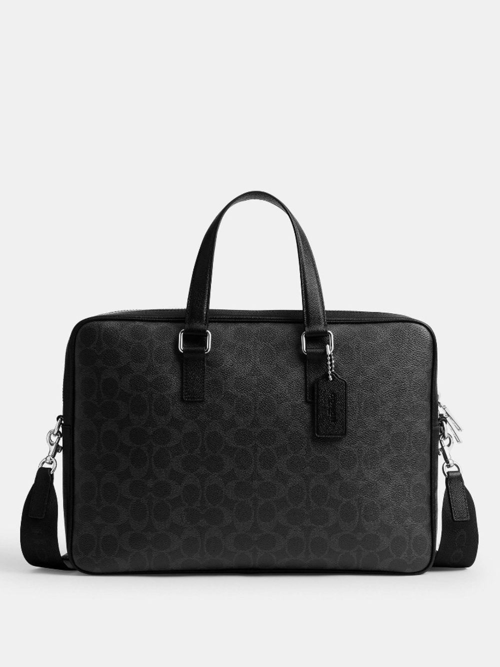 Coach Leather Briefcase Computer Bag Laptop Bag Black